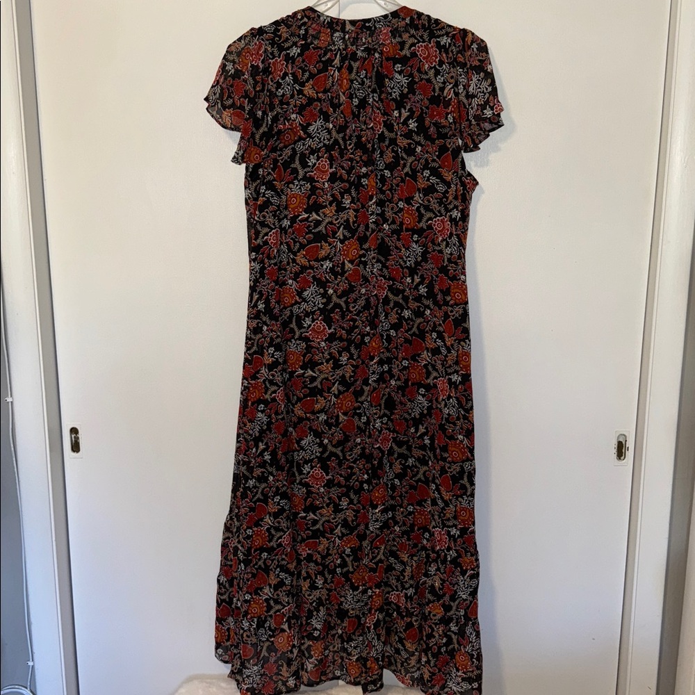 Cloth & Portrait Boho Maxi Dress w Ruffle Hem & Flutter Sleeve Women’s XXL 2X - Picture 7 of 12